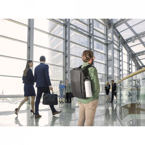 DALLAS. High-density recycled 600D polyester travel backpack for 17.3" laptop
