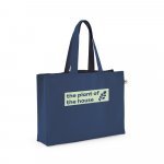 CAMDEN. Puuvillaa (50 %), kierr&auml;tetty&auml; puuvillaa (30 %) ja polyesteri&auml; (20 % rPET) sis&auml;lt&auml;v&auml; kassi (280 g/m&sup2;) - Sininen