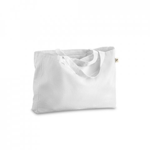 CAMDEN. Puuvillaa (50 %), kierr&auml;tetty&auml; puuvillaa (30 %) ja polyesteri&auml; (20 % rPET) sis&auml;lt&auml;v&auml; kassi (280 g/m&sup2;) - Valkoinen