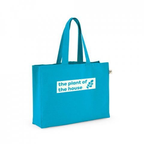 CAMDEN. Puuvillaa (50 %), kierr&auml;tetty&auml; puuvillaa (30 %) ja polyesteri&auml; (20 % rPET) sis&auml;lt&auml;v&auml; kassi (280 g/m&sup2;) - Vaaleansininen