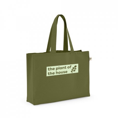 CAMDEN. Puuvillaa (50 %), kierr&auml;tetty&auml; puuvillaa (30 %) ja polyesteri&auml; (20 % rPET) sis&auml;lt&auml;v&auml; kassi (280 g/m&sup2;) - Tummanvihre&auml;