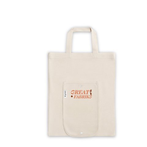 BEIRUT. Opvouwbare tas in katoen (50%), gerecycleerd katoen (30%) en polyester (20% rPET) (140 g/m&sup2;)