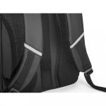 KAMPALA. Laptop h&aacute;tizs&aacute;k 900D, nagy sűrűs&eacute;gű &uacute;jrahasznos&iacute;tott poli&eacute;szterből, v&iacute;z&aacute;ll&oacute; bevonattal &eacute;s 210D &uacute;jrahasznos&iacute;tott poli&eacute;szter b&eacute;l&eacute;ssel 17.3" - Fekete