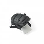 KAMPALA. Laptop h&aacute;tizs&aacute;k 900D, nagy sűrűs&eacute;gű &uacute;jrahasznos&iacute;tott poli&eacute;szterből, v&iacute;z&aacute;ll&oacute; bevonattal &eacute;s 210D &uacute;jrahasznos&iacute;tott poli&eacute;szter b&eacute;l&eacute;ssel 17.3" - Fekete