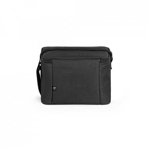 CANCUN. Thermal bag in 600D recycled polyester with adjustable webbing strap 7 L - Black