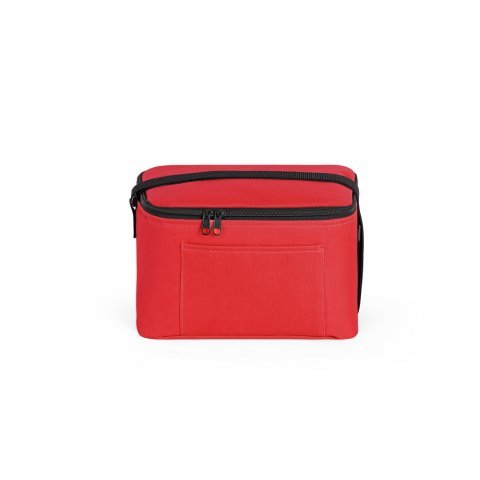 CANCUN. Thermal bag in 600D recycled polyester with adjustable webbing strap 7 L - Red