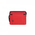 CANCUN. Thermal bag in 600D recycled polyester with adjustable webbing strap 7 L - Red