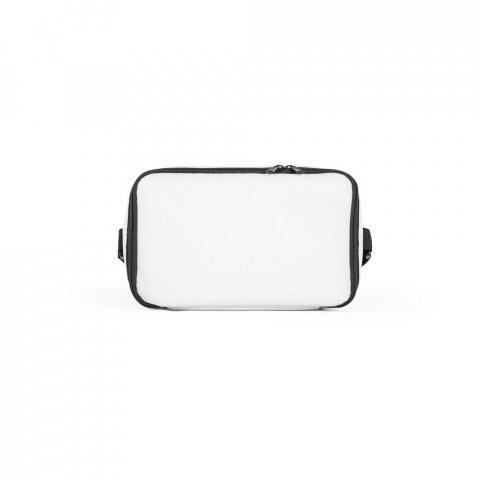 CANCUN. Thermal bag in 600D recycled polyester with adjustable webbing strap 7 L - White