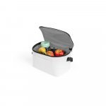 CANCUN. Thermal bag in 600D recycled polyester with adjustable webbing strap 7 L - White