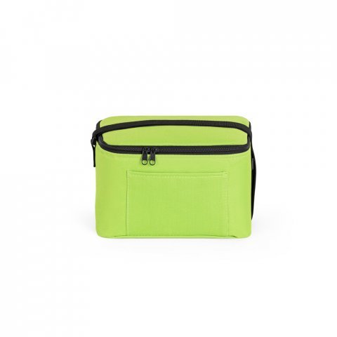 CANCUN. Thermal bag in 600D recycled polyester with adjustable webbing strap 7 L - Light green