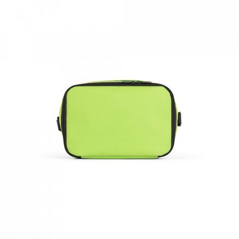 CANCUN. Thermal bag in 600D recycled polyester with adjustable webbing strap 7 L - Light green