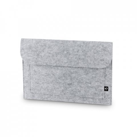 FELPY SLEEVE. Geantă pentru laptop din p&acirc;slă reciclată (100% rPET) - Gri deschis