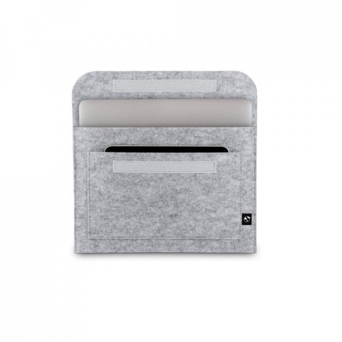 FELPY SLEEVE. Geantă pentru laptop din p&acirc;slă reciclată (100% rPET) - Gri deschis