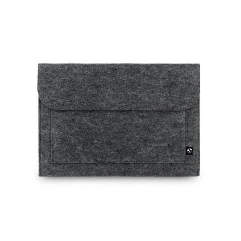 FELPY SLEEVE. Geantă pentru laptop din p&acirc;slă reciclată (100% rPET) - Gri inchis