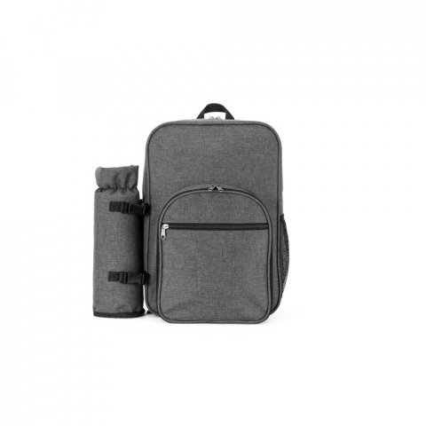 WHITSUNDAY. 600D High Density Recycled Polyester Picnic Cooler Backpack - Dark grey