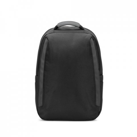 YANGON BPACK. Diebstahlsicherer Rucksack aus Twill mit wasserabweisender Beschichtung und recyceltem 600D-Polyester f&uuml;r Laptops 17.3" - Schwarz