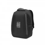 YANGON BPACK. Diebstahlsicherer Rucksack aus Twill mit wasserabweisender Beschichtung und recyceltem 600D-Polyester f&uuml;r Laptops 17.3" - Schwarz