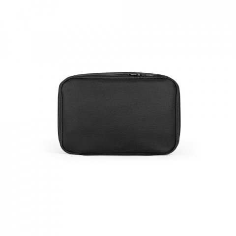 CANCUN LARGE. Thermal bag in 600D, recycled polyester, with adjustable webbing strap 14 L - Black