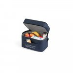 CANCUN LARGE. Thermal bag in 600D, recycled polyester, with adjustable webbing strap 14 L - Blue