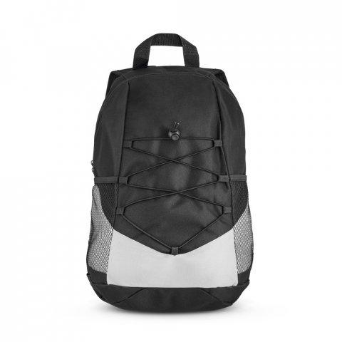 TURIM II. 600D &aring;tervunnen polyester ryggs&auml;ck - Svart