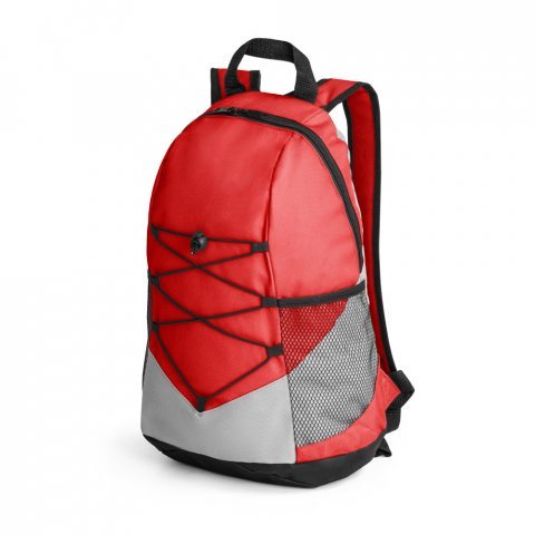 TURIM II. 600D &aring;tervunnen polyester ryggs&auml;ck - R&ouml;d