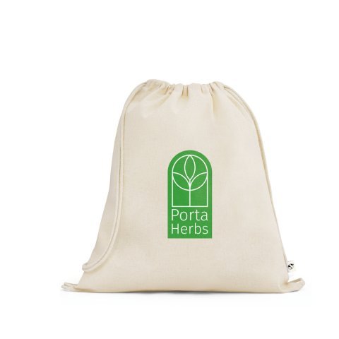 BELIZE. 100% organic cotton drawstring bag (140 g/m&sup2;)