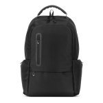 BOSTON SOLID. Zaino per laptop (17") in nylon 150D con 2 scomparti imbottiti - Nero