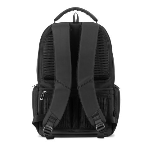 BOSTON SOLID. Zaino per laptop (17") in nylon 150D con 2 scomparti imbottiti - Nero