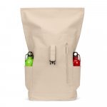 SAINT. Roll top backpack in recycled cotton and recycled polyester (380 g/m&sup2;) - Natural