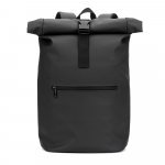 PORTLAND. PU roll top ranac sa džepom za laptop od 16" - Crna