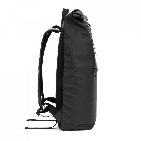 PORTLAND. PU roll top ranac sa džepom za laptop od 16" - Crna