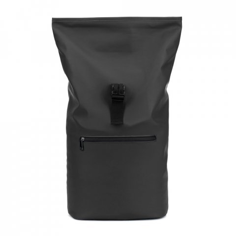 PORTLAND. PU roll top ranac sa džepom za laptop od 16" - Crna