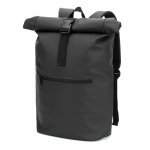 PORTLAND. PU roll top ranac sa džepom za laptop od 16" - Crna