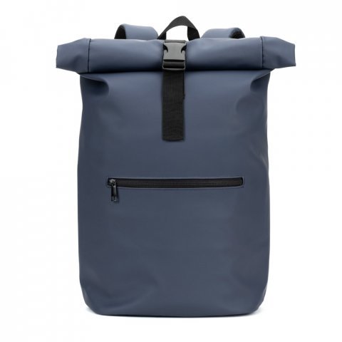 PORTLAND. PU roll top ranac sa džepom za laptop od 16" - Plava