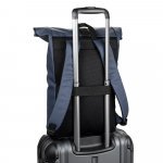 PORTLAND. PU roll top ranac sa džepom za laptop od 16" - Plava