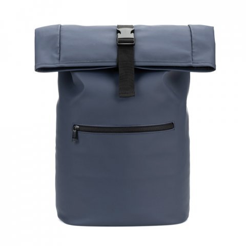 PORTLAND. PU roll top ranac sa džepom za laptop od 16" - Plava