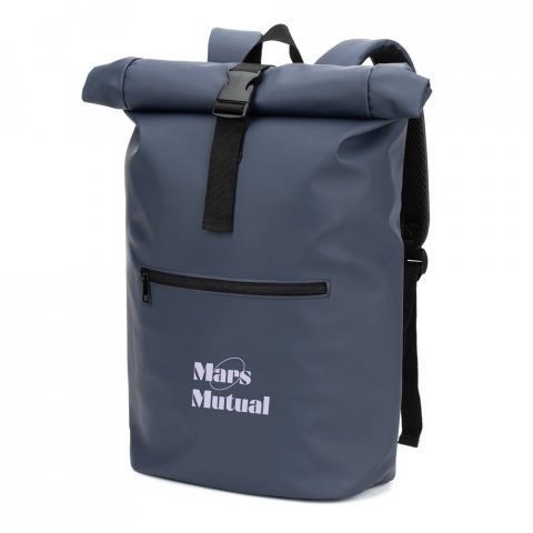 PORTLAND. PU roll top ranac sa džepom za laptop od 16" - Plava