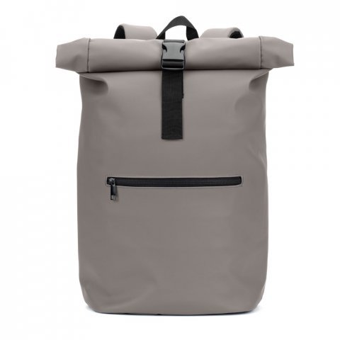 PORTLAND. PU roll top ranac sa džepom za laptop od 16" - Siva