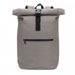 PORTLAND. PU roll top ranac sa džepom za laptop od 16" - Siva