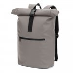 PORTLAND. PU roll top ranac sa džepom za laptop od 16" - Siva