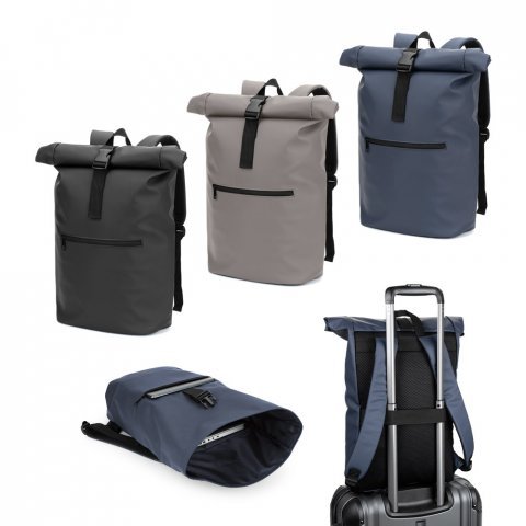 PORTLAND. PU roll top ranac sa džepom za laptop od 16"