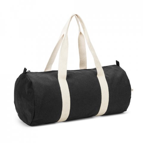 SAINT SPORT. Sporttas van gerecycled katoen en gerecycled polyester (380 g/m&sup2;) - Zwart