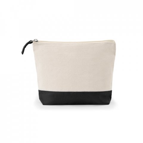 DAPHNE. Kosmetikpung i 100% bomuld (340 g/m&sup2;) i to farver - Sort