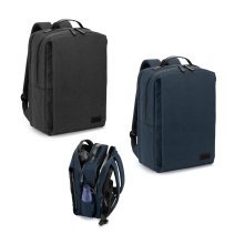 GLASGOW. Mochila para port&aacute;til (17") fabricada con poli&eacute;ster reciclado 600D de alta densidad (20L)