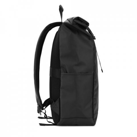 OSASCO BPACK. Rulleryggsekk med glidel&aring;ssystem som gj&oslash;r at toppen kan rulles opp for &aring; passe til ryggsekkens volum, laget av 600D resirkulert polyester - Svart