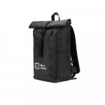 OSASCO BPACK. Rulleryggsekk med glidel&aring;ssystem som gj&oslash;r at toppen kan rulles opp for &aring; passe til ryggsekkens volum, laget av 600D resirkulert polyester - Svart