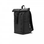 OSASCO BPACK. Rulleryggsekk med glidel&aring;ssystem som gj&oslash;r at toppen kan rulles opp for &aring; passe til ryggsekkens volum, laget av 600D resirkulert polyester - Svart