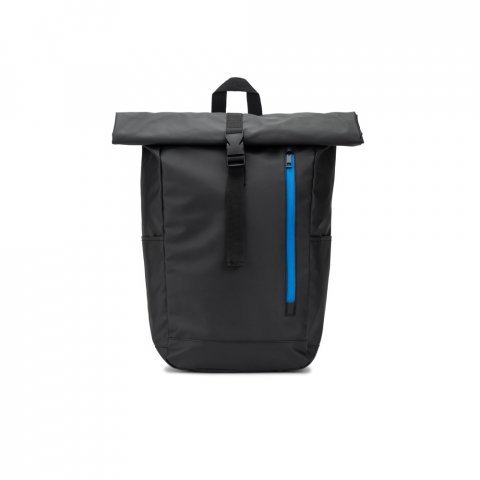 OSASCO BPACK. Rulleryggsekk med glidel&aring;ssystem som gj&oslash;r at toppen kan rulles opp for &aring; passe til ryggsekkens volum, laget av 600D resirkulert polyester - Kongebl&aring;