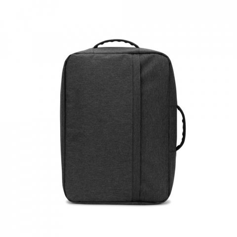 NIAMEY. Sac &agrave; dos pour ordinateur portable 15,6" en polyester recycl&eacute; 300D haute densit&eacute; - Gris fonc&eacute;