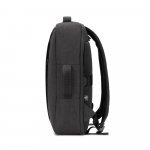 NIAMEY. Sac &agrave; dos pour ordinateur portable 15,6" en polyester recycl&eacute; 300D haute densit&eacute; - Gris fonc&eacute;